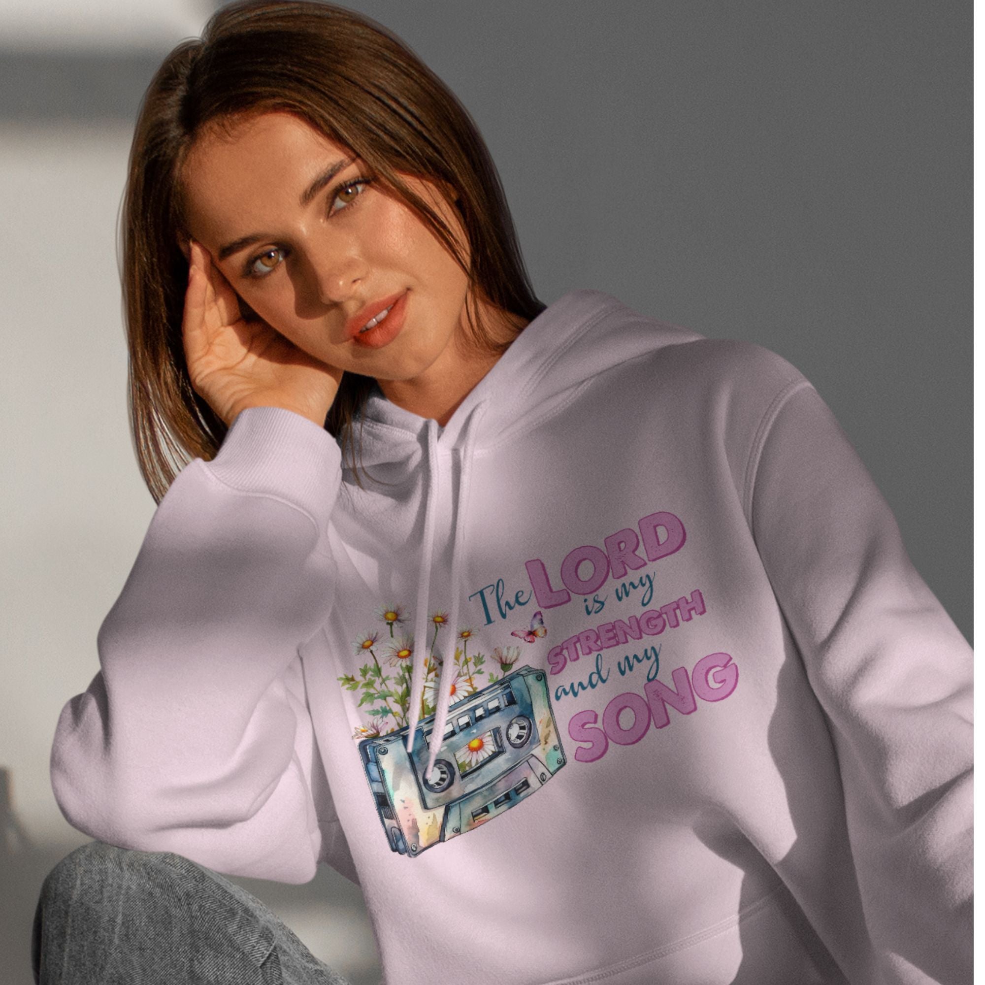 The Lord is my Strength and Song Unisex - Fit Hoodie - Jesus Passion Apparel