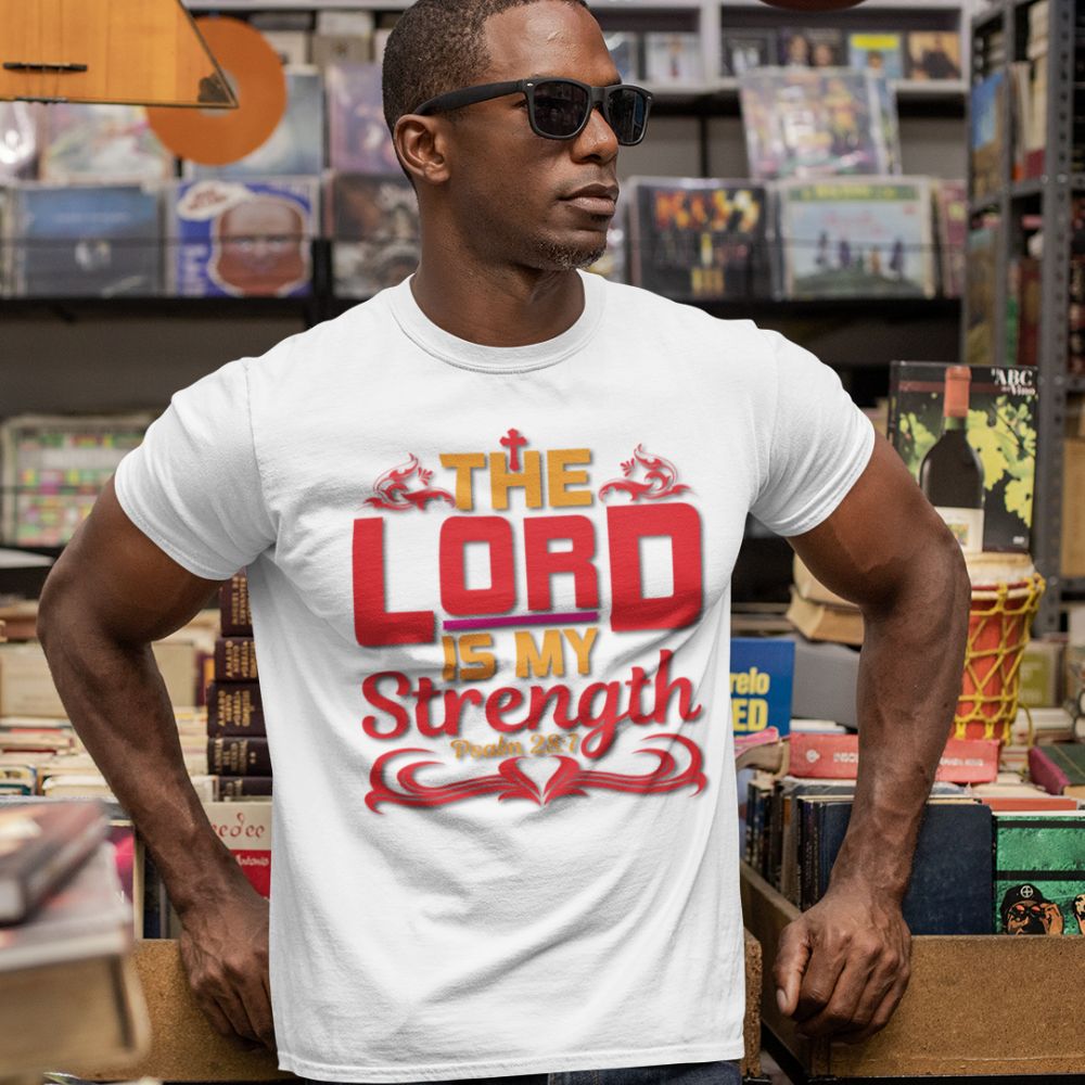 The Lord is My Strength Jersey Short Sleeve T-Shirt - Jesus Passion Apparel