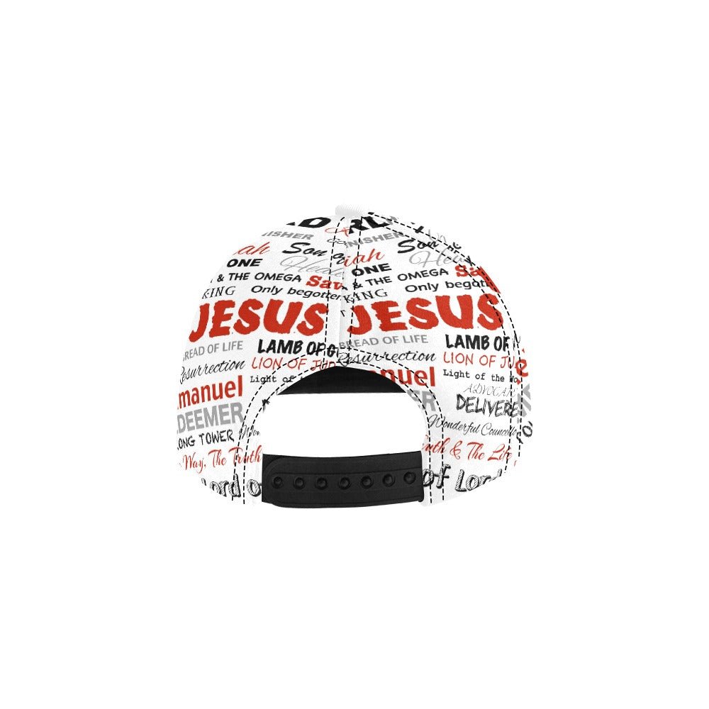 The Many Names of Jesus All Over Print Snapback Cap - Jesus Passion Apparel