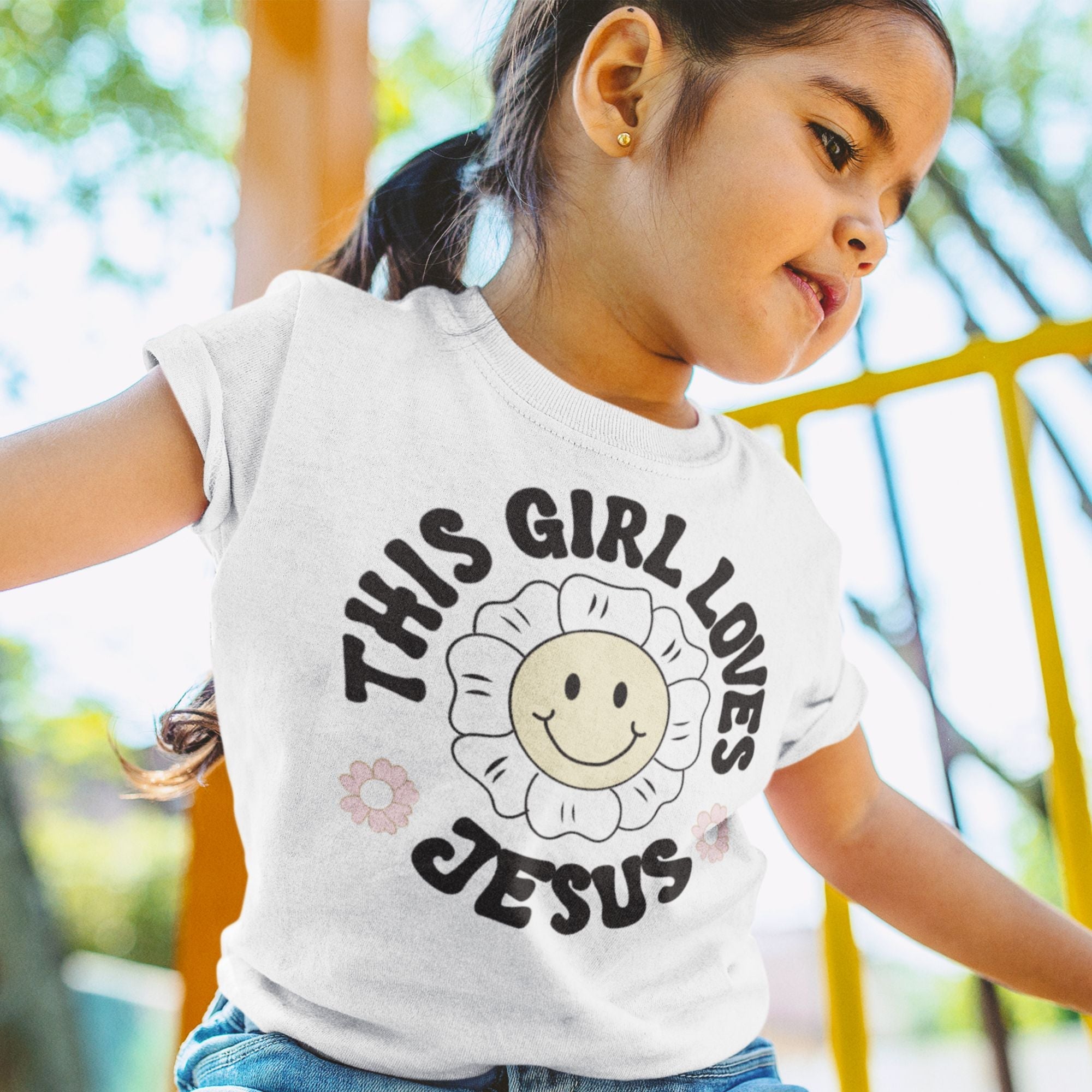 This Girl Loves Jesus Toddler's Fine Jersey Tee - Jesus Passion Apparel