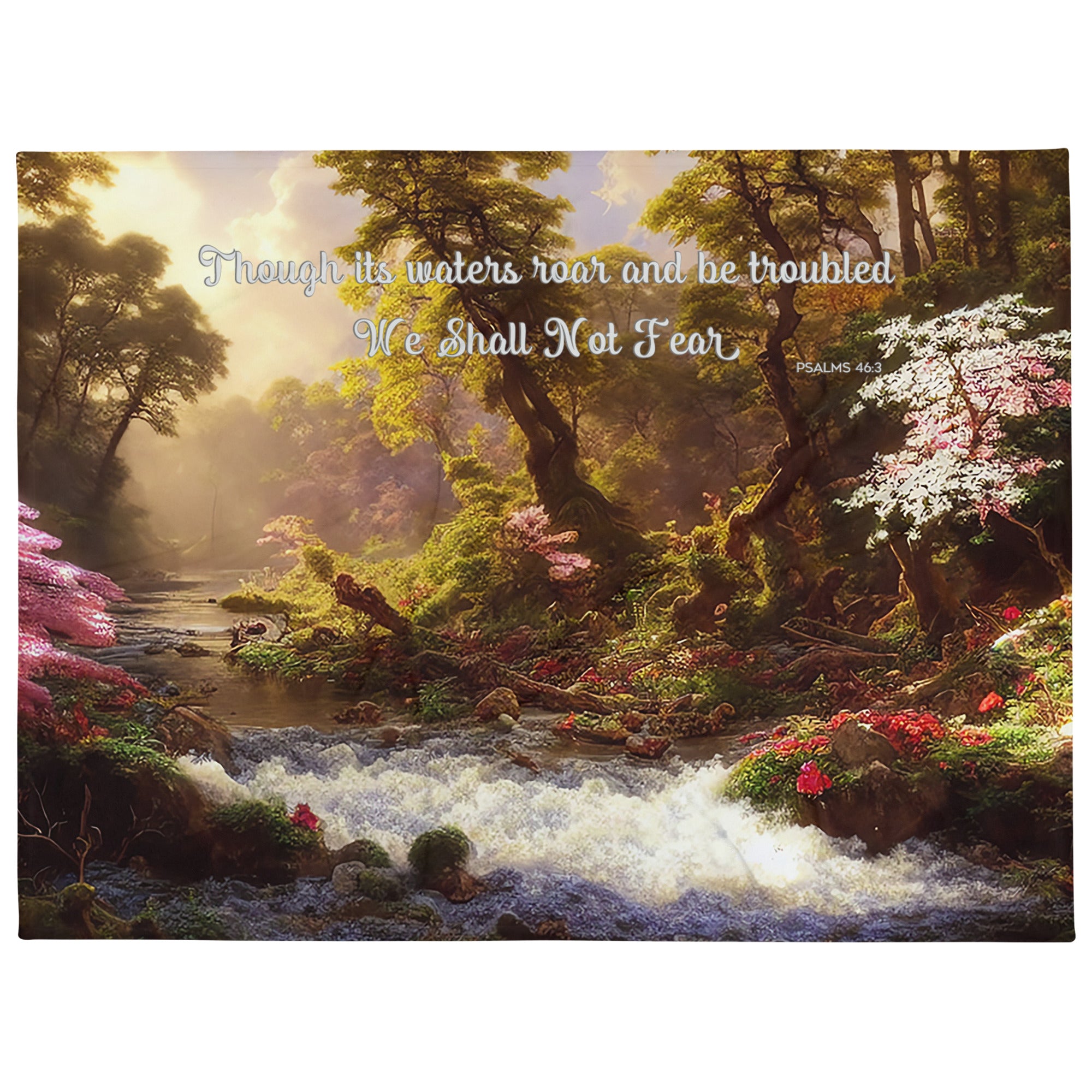 We Shall Not Fear Troubled Waters Throw Blanket - 2 Sizes Size: 60″×80″ Jesus Passion Apparel