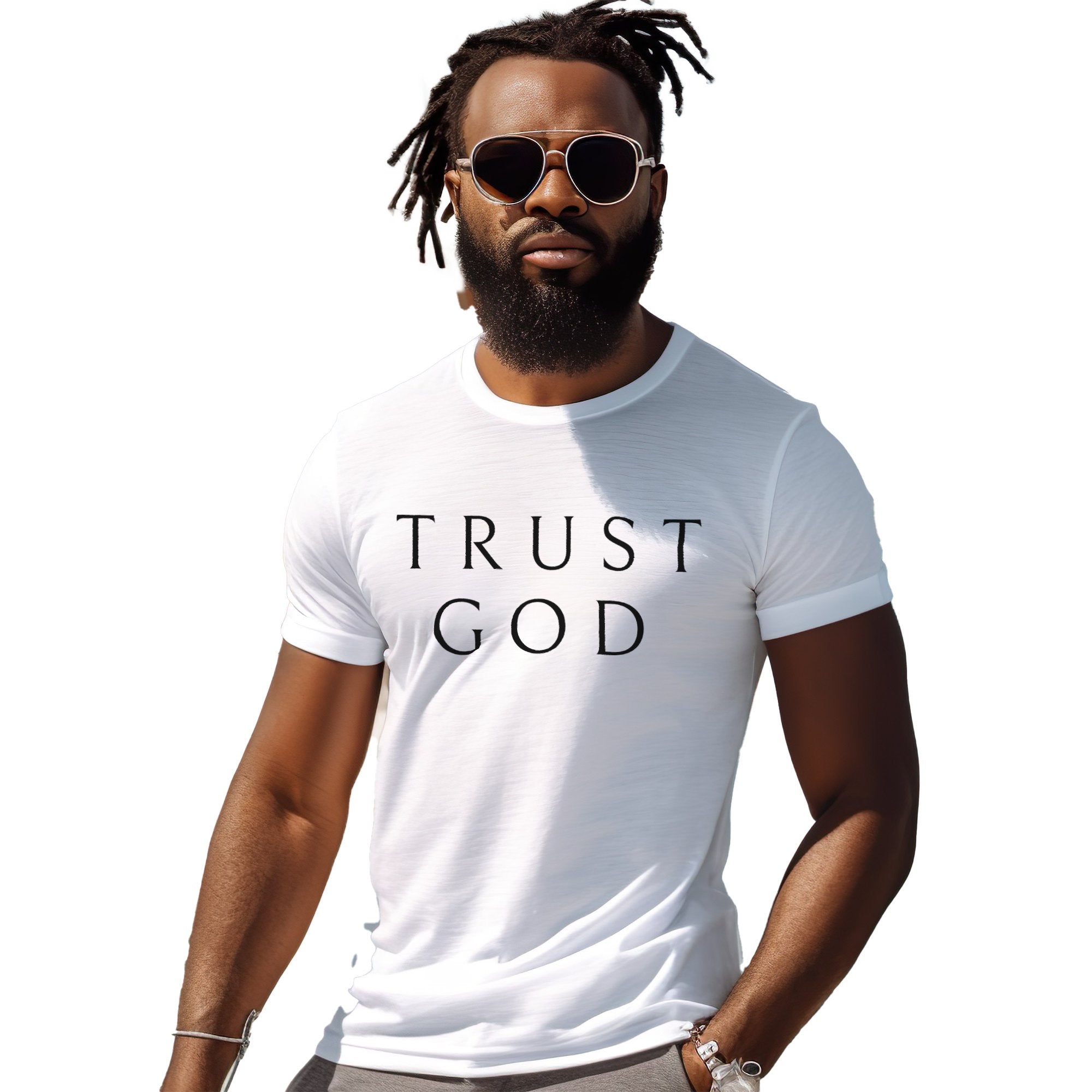 Trust God Men's Jersey Short Sleeve Tee - Jesus Passion Apparel