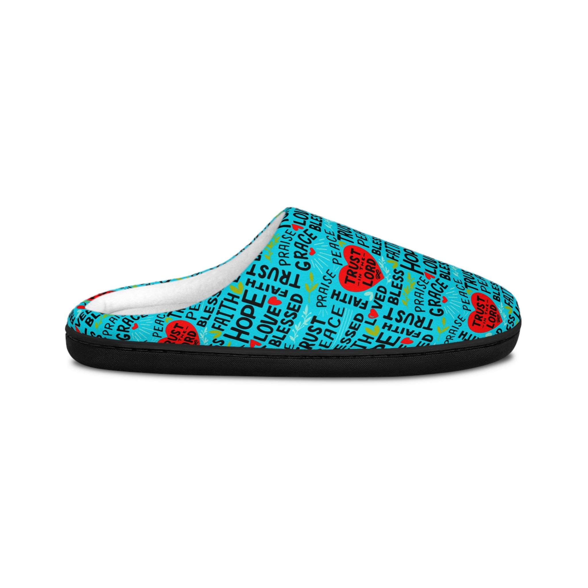 Trust in the Lord Women's Ocean Blue Indoor Slippers - Jesus Passion Apparel