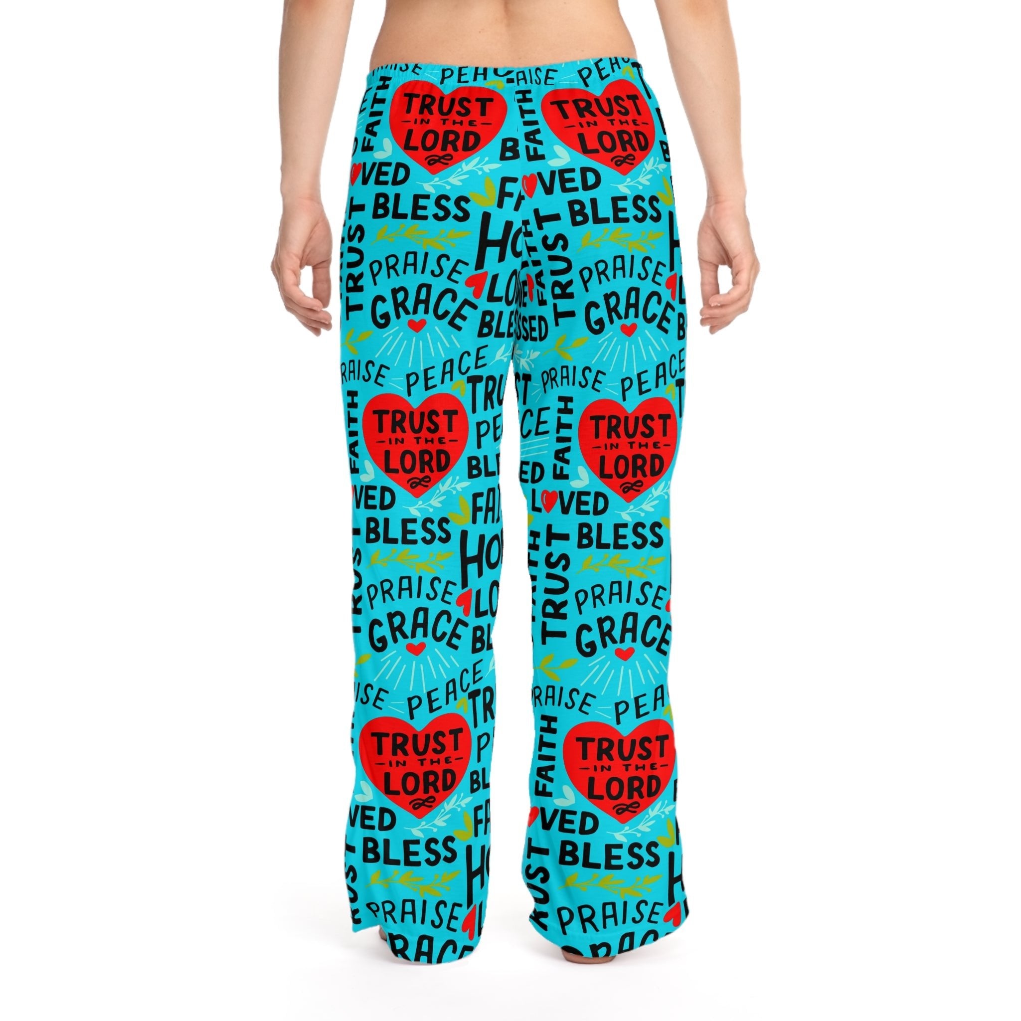 Trust in the Lord Women's Ocean Blue Lounge / Pajama Pants - Jesus Passion Apparel