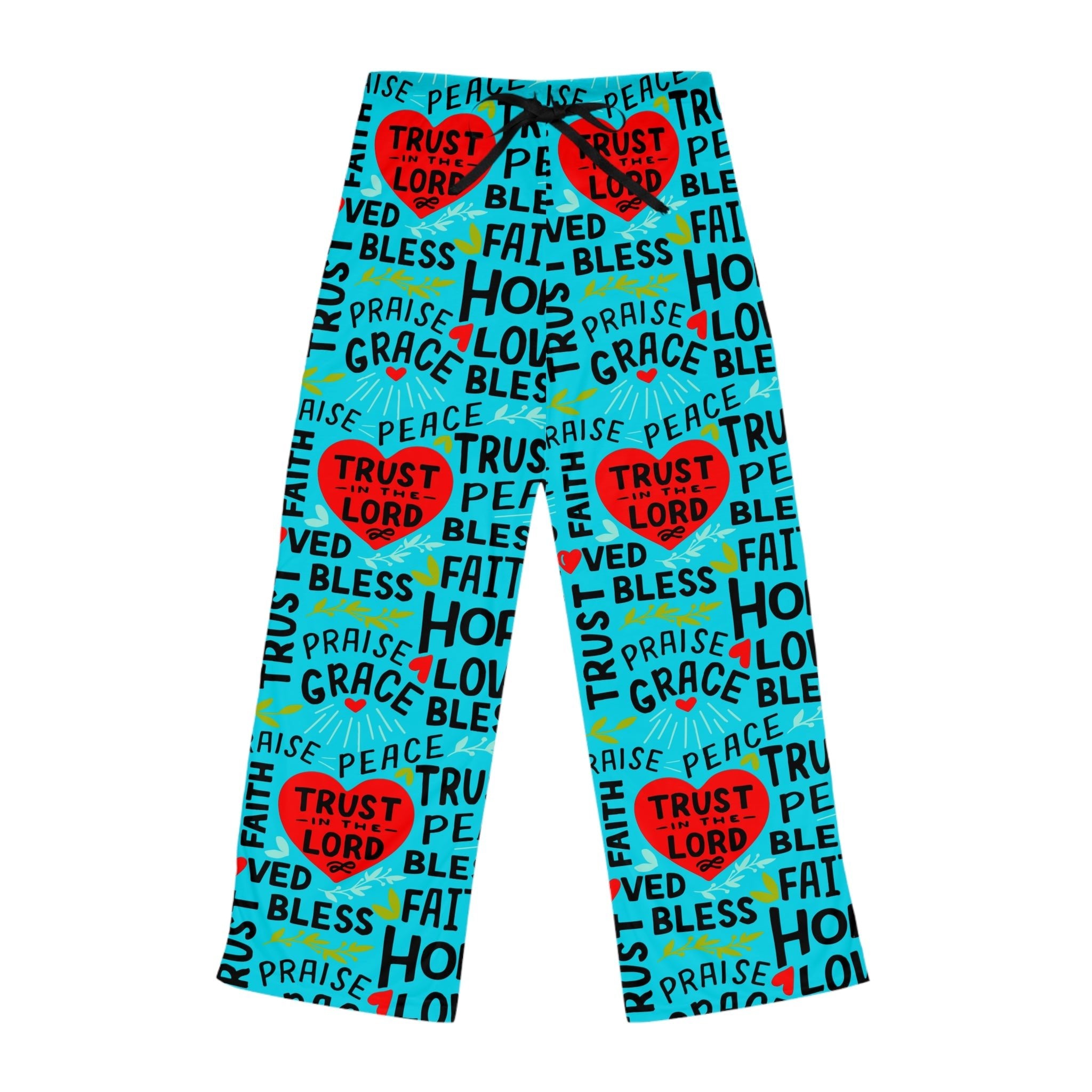 Trust in the Lord Women's Ocean Blue Lounge / Pajama Pants - Jesus Passion Apparel