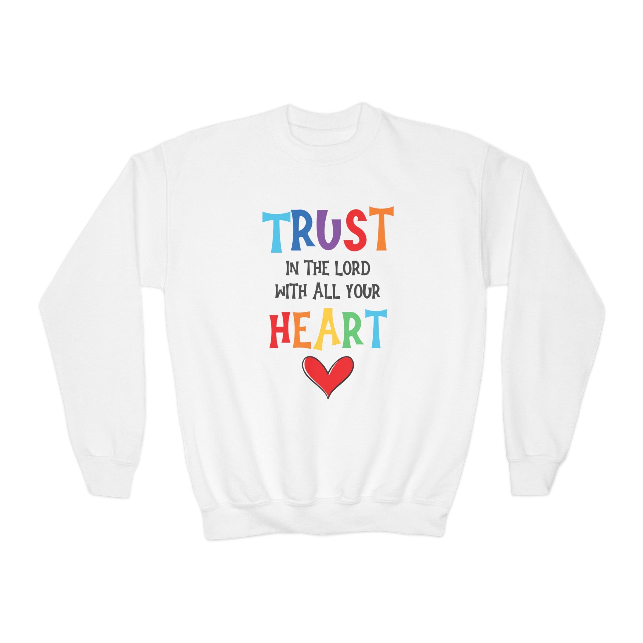 Trust in the Lord Youth Crewneck Sweatshirt - Jesus Passion Apparel