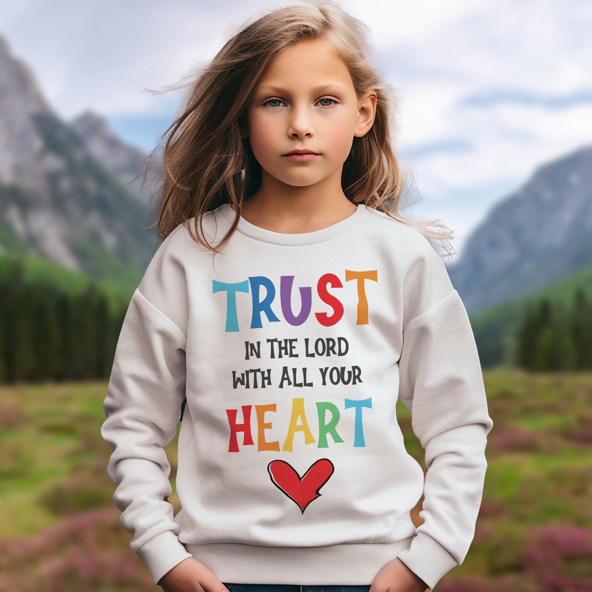 Trust in the Lord Youth Crewneck Sweatshirt - Jesus Passion Apparel