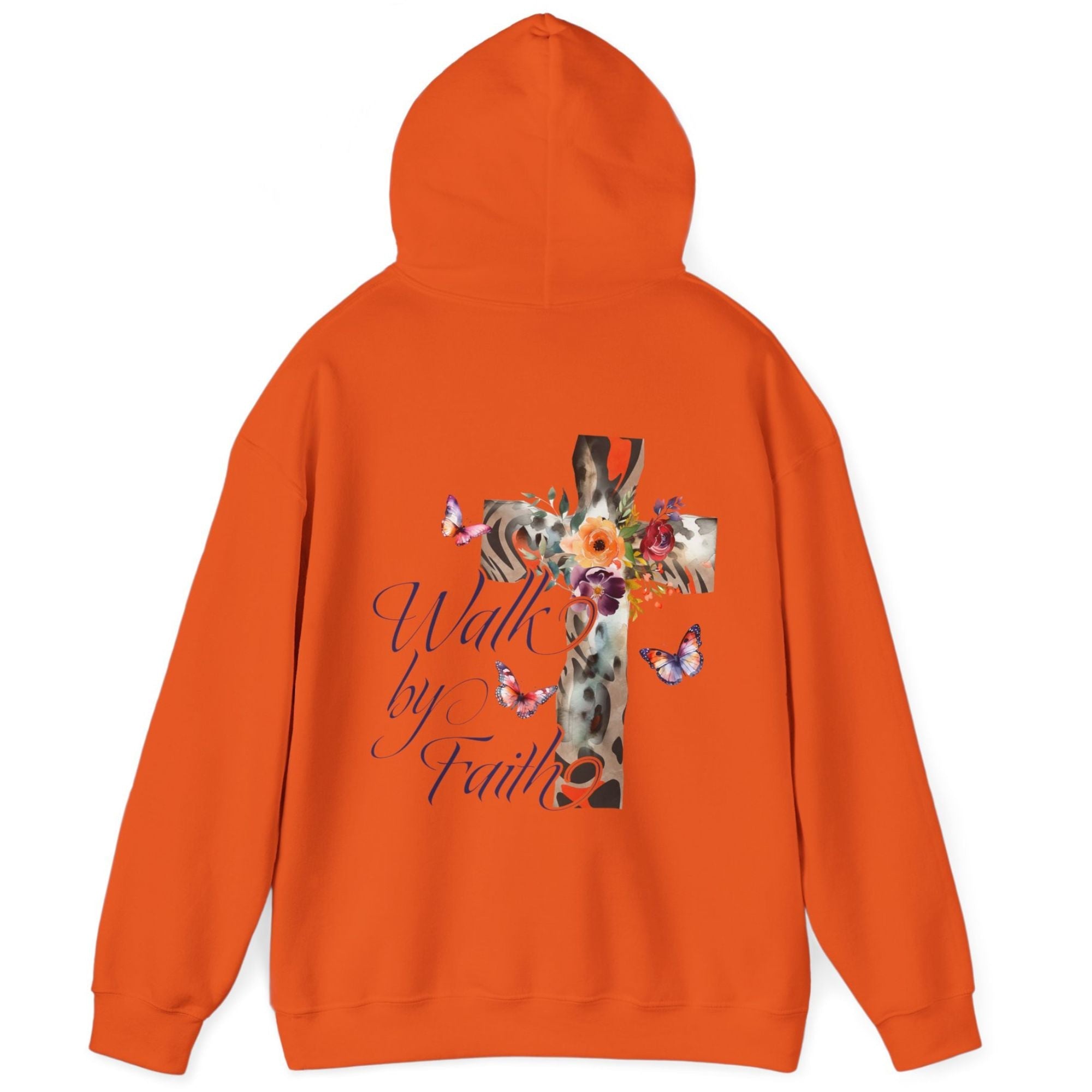 Walk by Faith Butterfly Cross Unisex - Fit Hoodie - Jesus Passion Apparel