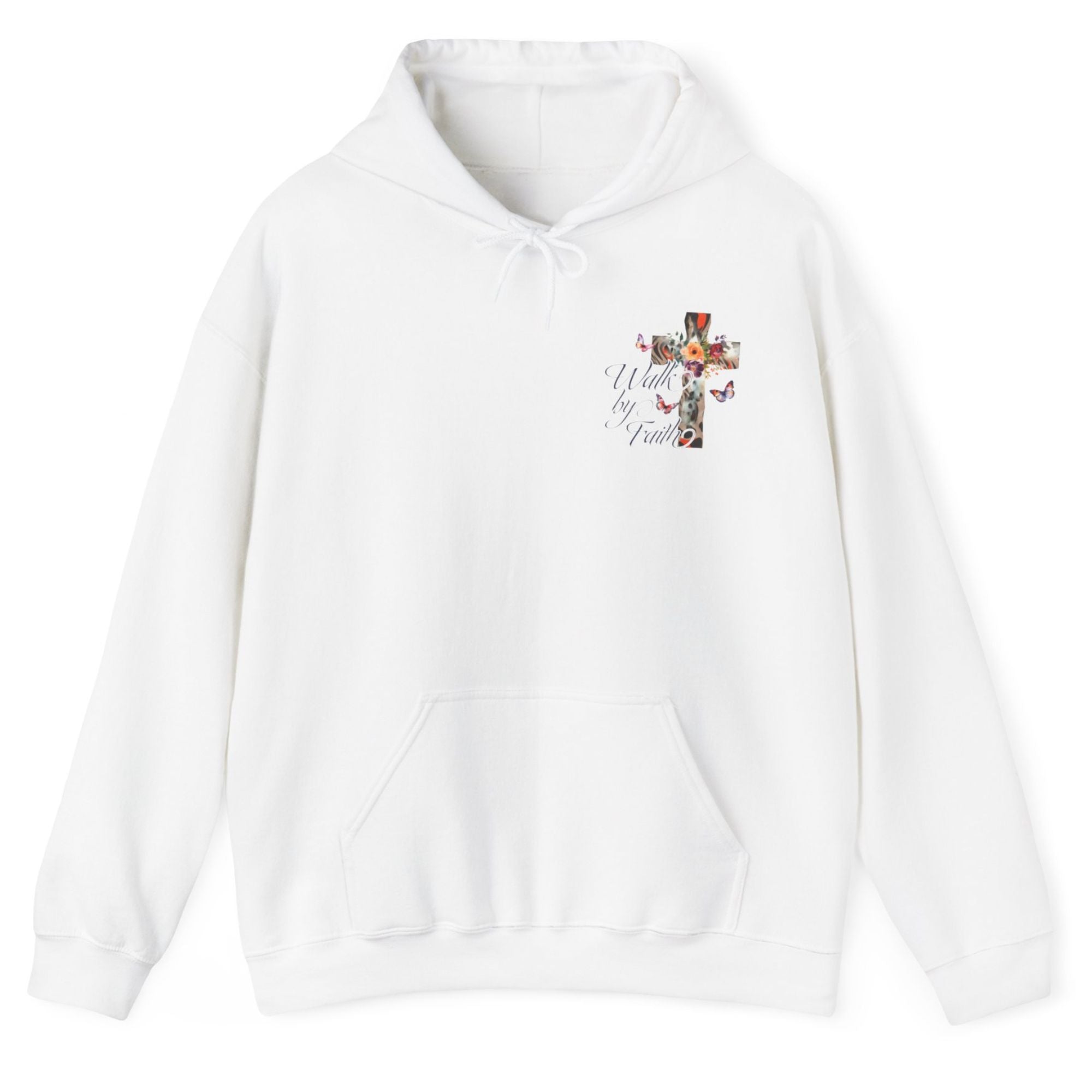 Walk by Faith Butterfly Cross Unisex - Fit Hoodie - Jesus Passion Apparel