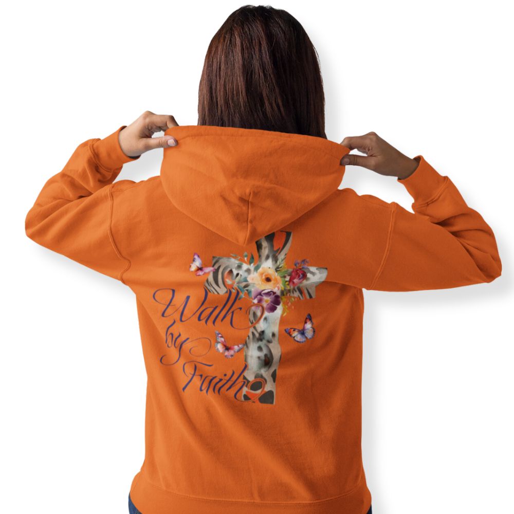 Walk by Faith Butterfly Cross Unisex - Fit Hoodie - Jesus Passion Apparel