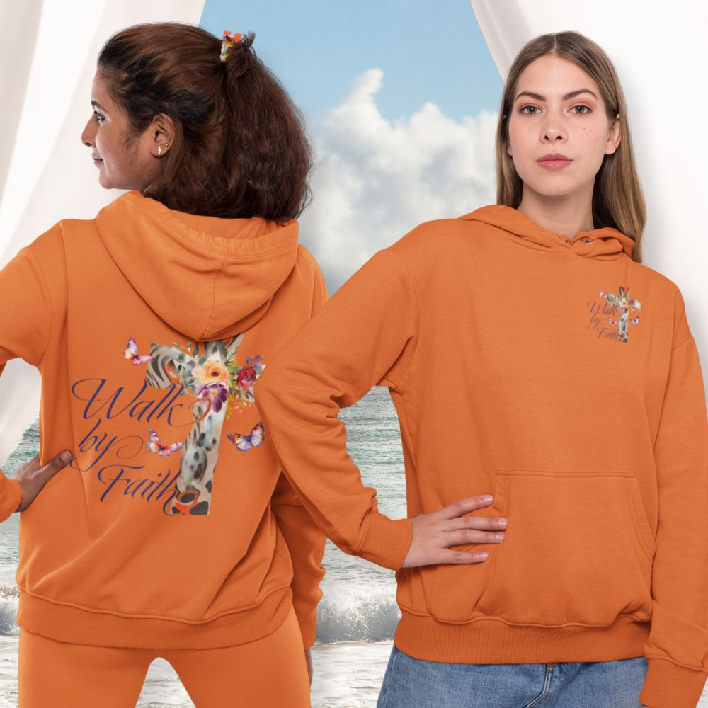 Walk by Faith Butterfly Cross Unisex - Fit Hoodie - Jesus Passion Apparel