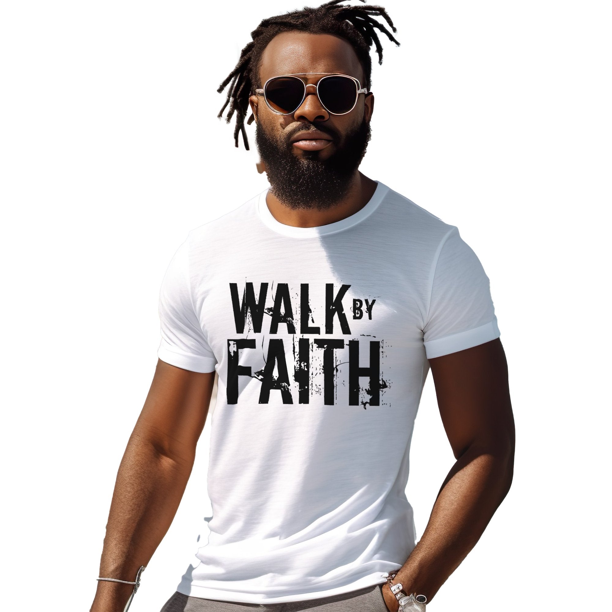 Walk By Faith Men's Jersey Short Sleeve Tee - Jesus Passion Apparel