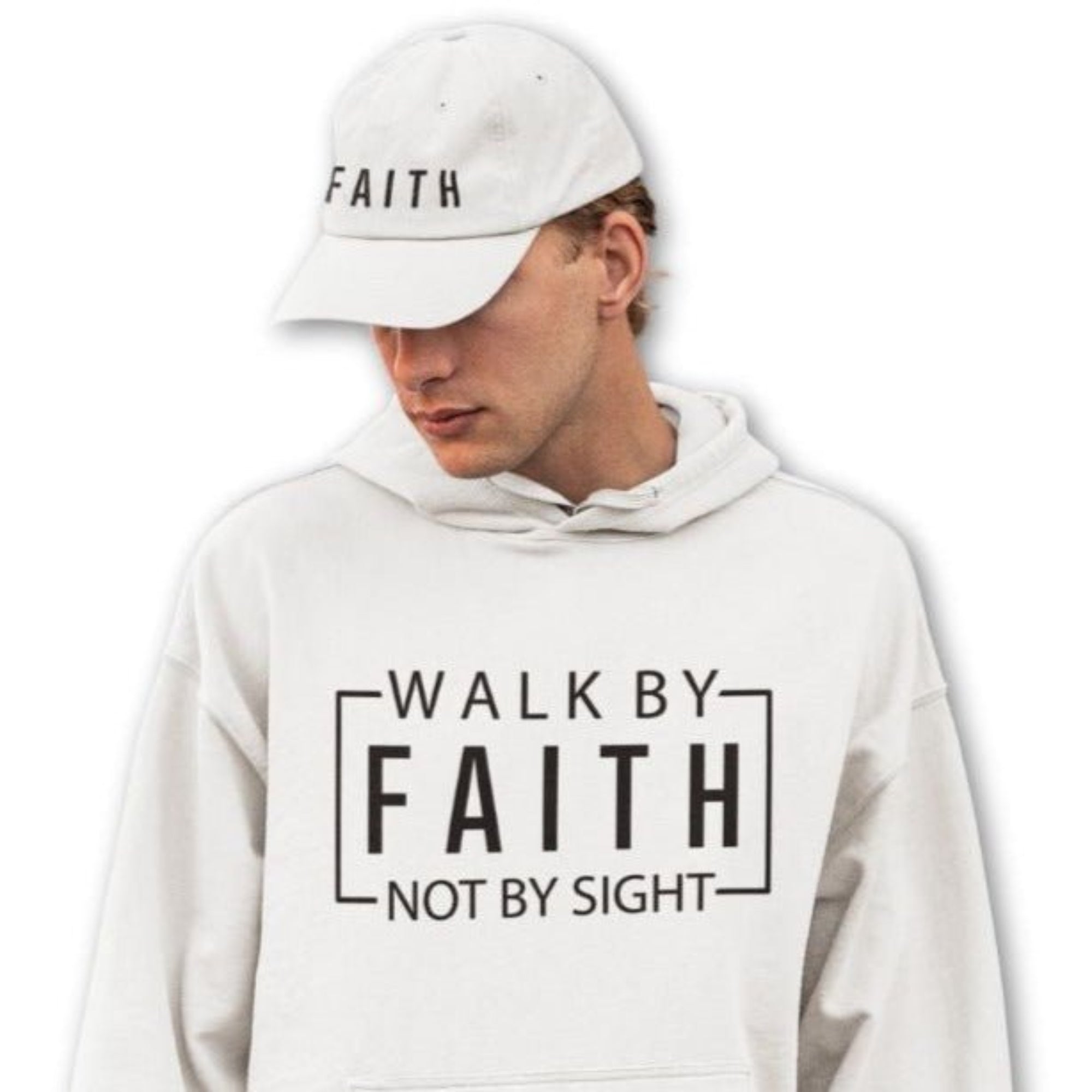 Walk By Faith Not By Sight Men's Heavy Blend™ Hoodie - Jesus Passion Apparel