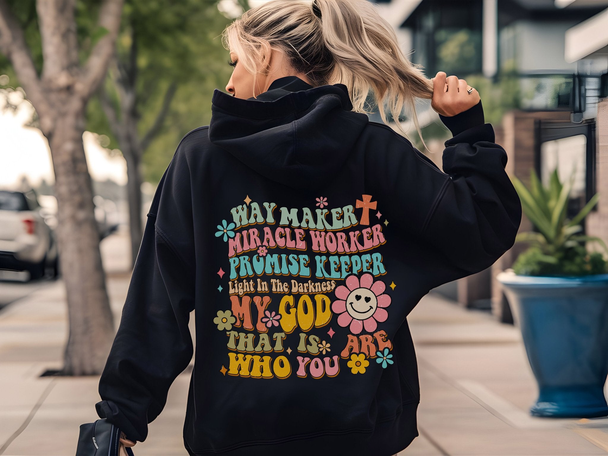 Waymaker Miracle Worker Retro - Inspired Unisex - Fit Hoodie - Jesus Passion Apparel