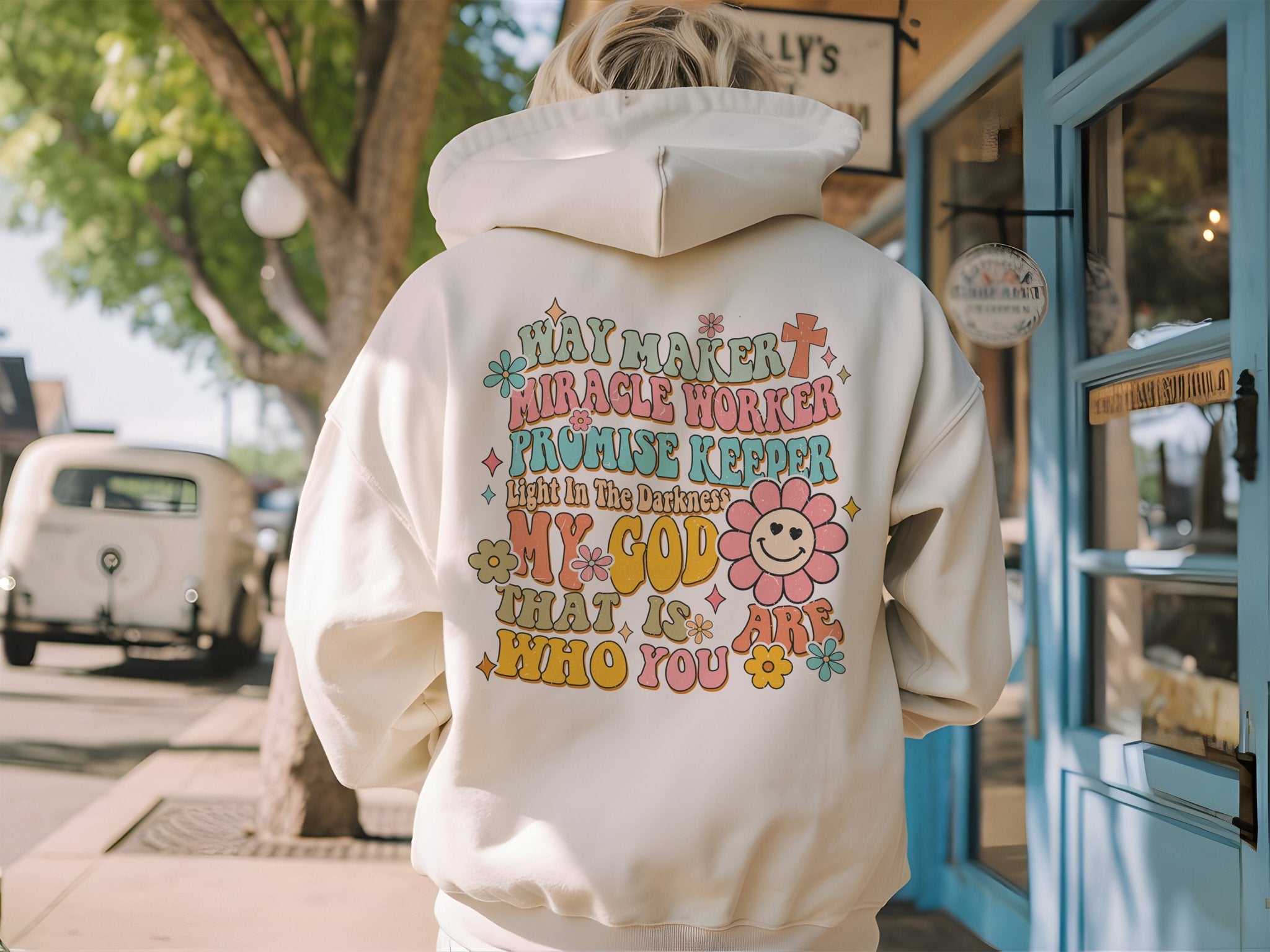 Waymaker Miracle Worker Retro - Inspired Unisex - Fit Hoodie - Jesus Passion Apparel