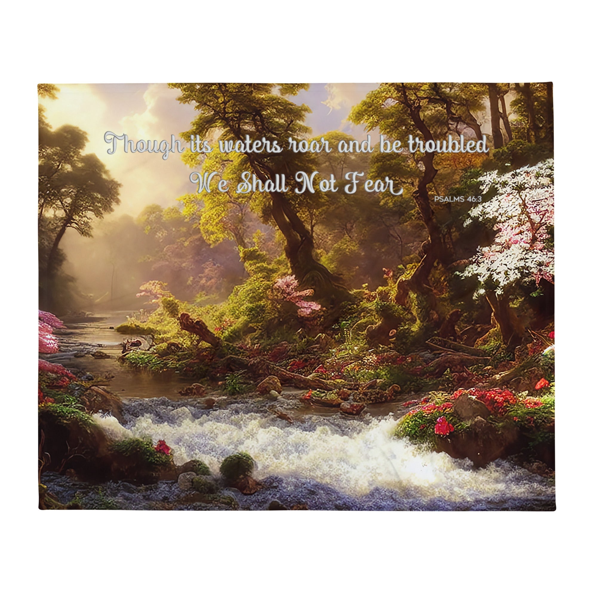 We Shall Not Fear Troubled Waters Throw Blanket - 2 Sizes - Jesus Passion Apparel