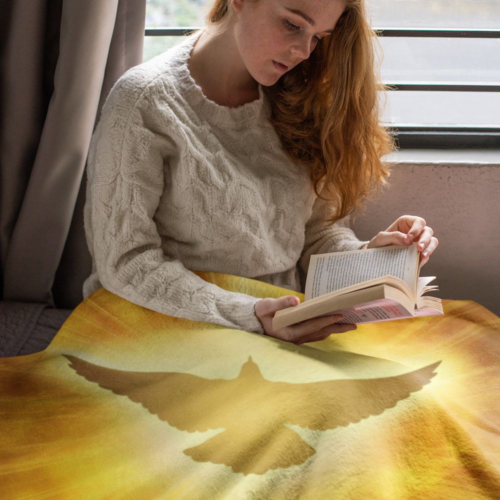 Wings of a Dove Sherpa Blanket - 3 Sizes - Jesus Passion Apparel