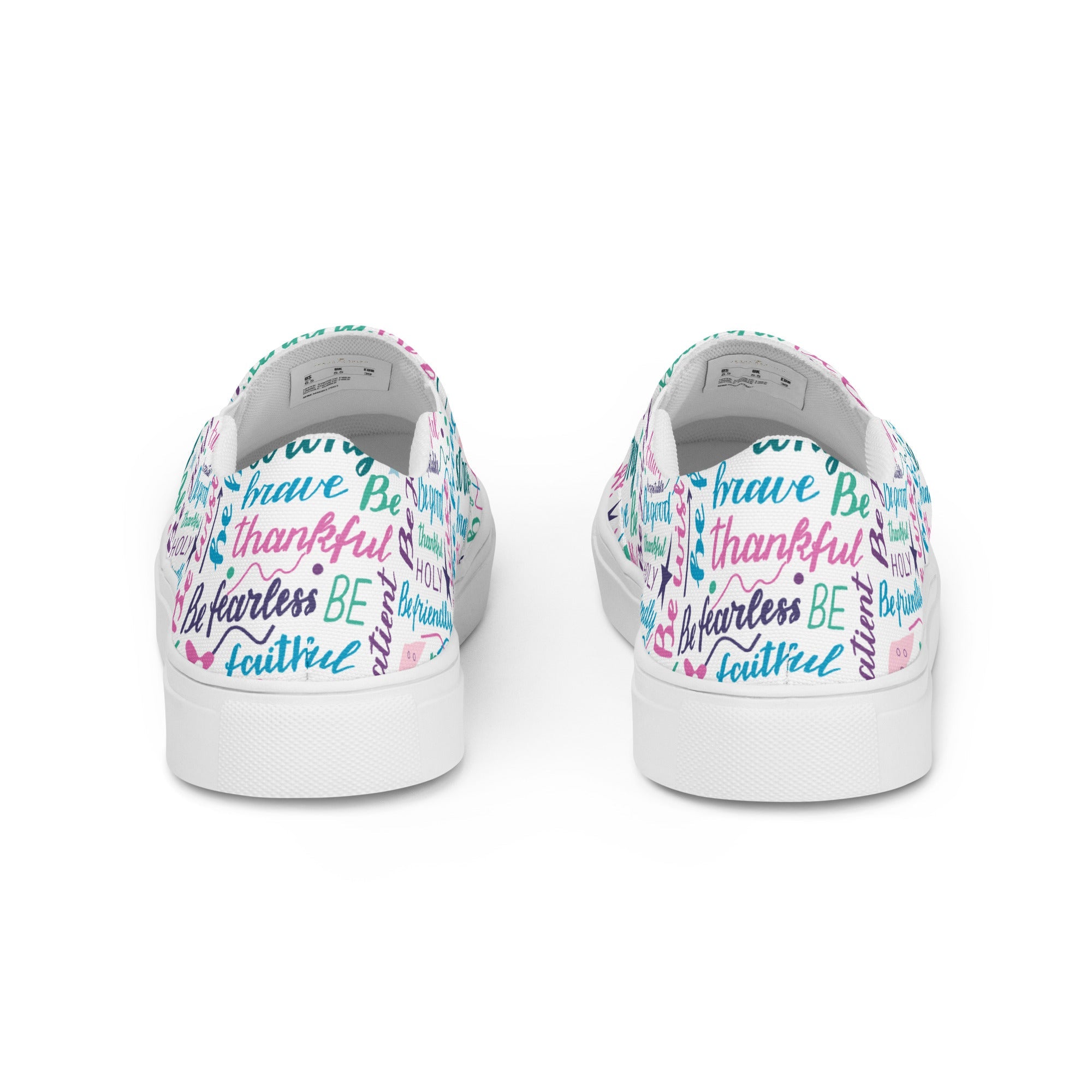 Wise Strong Brave Women’s Slip - On Canvas Shoes - Jesus Passion Apparel