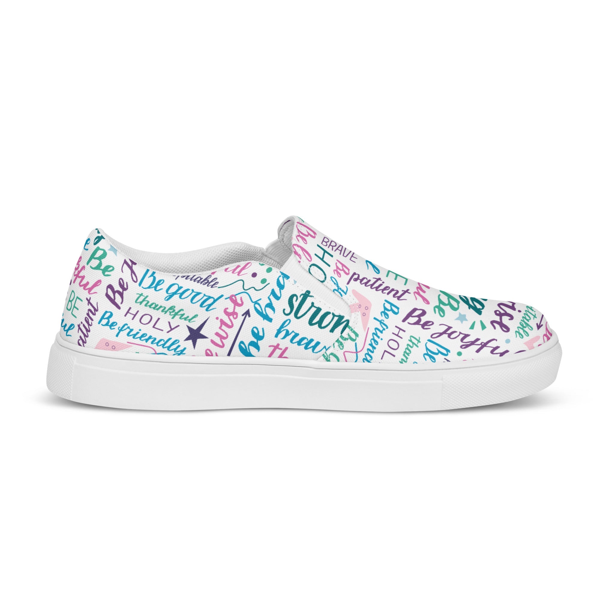 Wise Strong Brave Women’s Slip - On Canvas Shoes - Jesus Passion Apparel