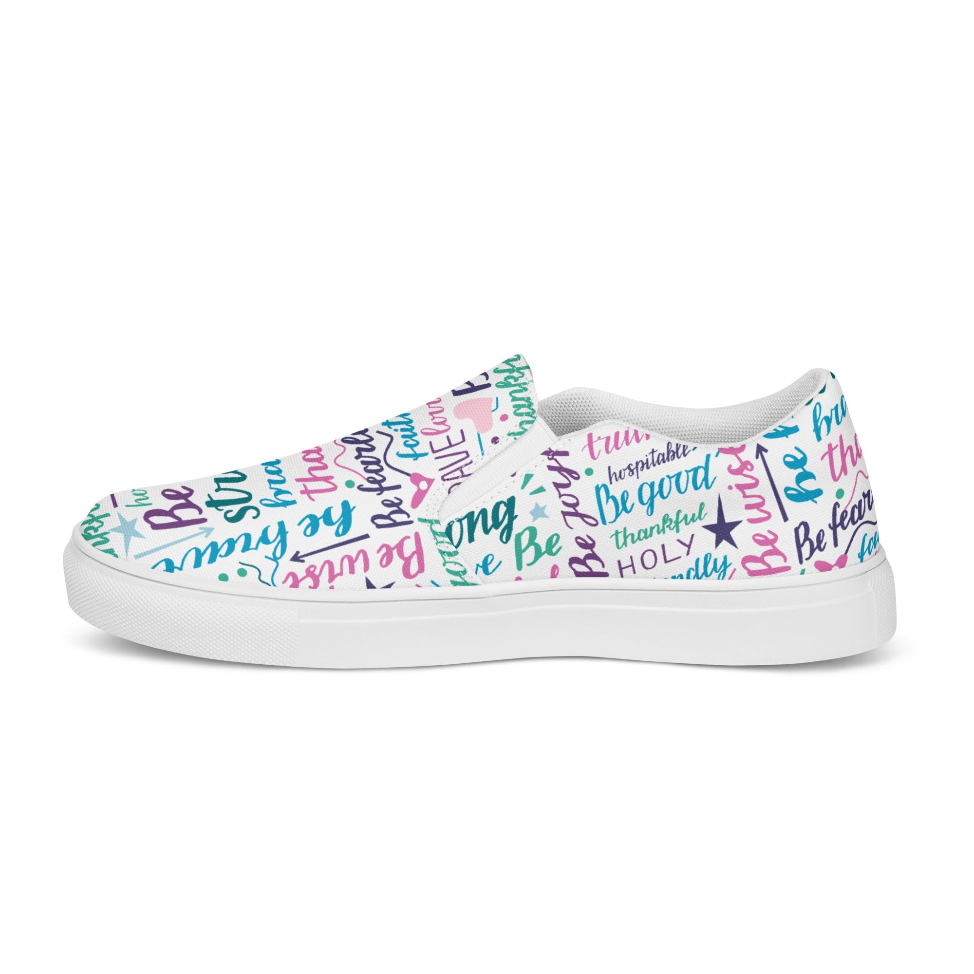 Wise Strong Brave Women’s Slip - On Canvas Shoes - Jesus Passion Apparel