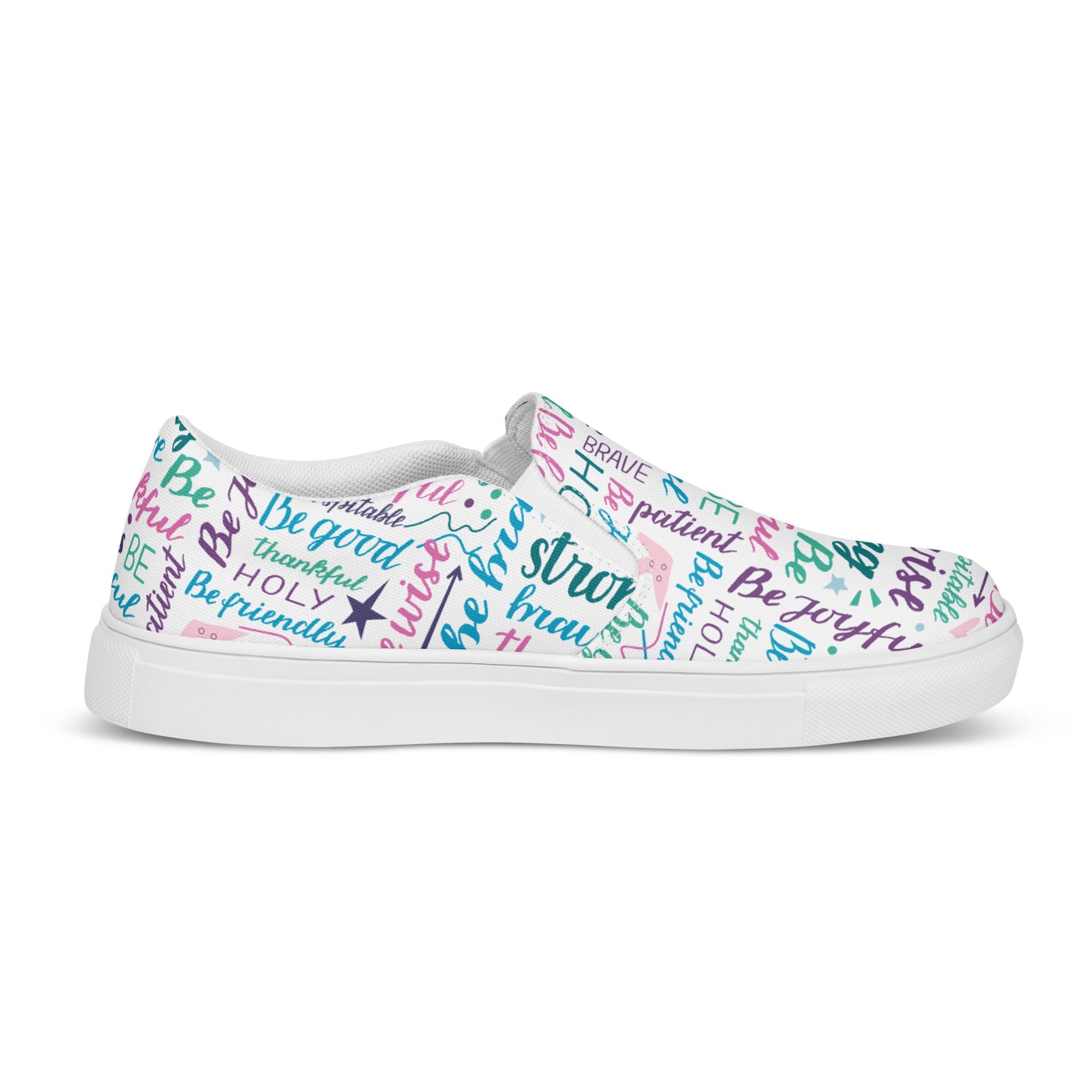 Wise Strong Brave Women’s Slip - On Canvas Shoes - Jesus Passion Apparel