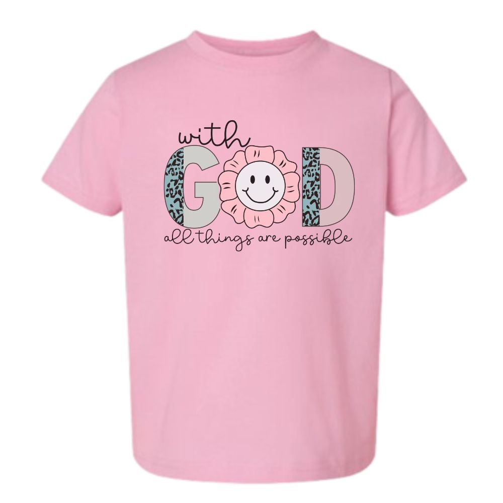 With God All Things are Possible Toddler's Fine Jersey Tee - Jesus Passion Apparel