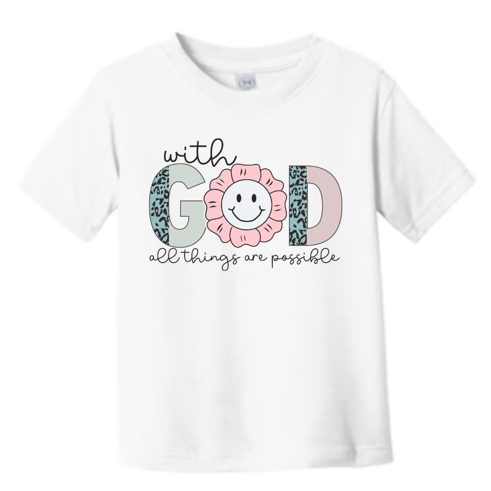 With God All Things are Possible Toddler's Fine Jersey Tee - Jesus Passion Apparel