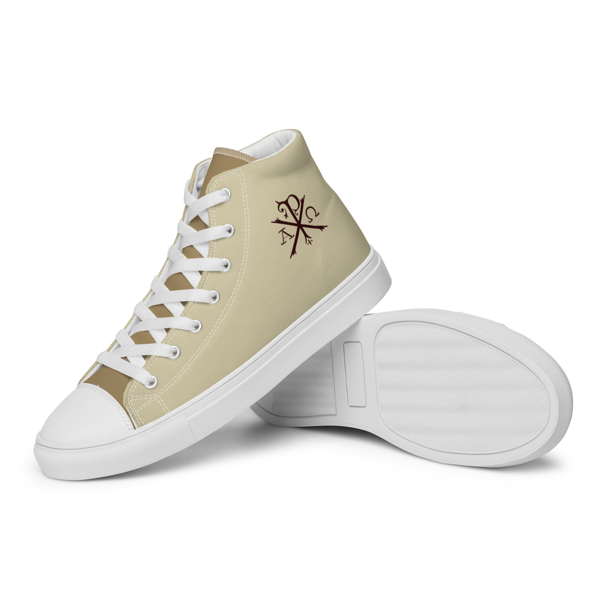 Armor of God Monogram of Christ Women’s High Top Canvas Shoes Size: 5 Jesus Passion Apparel