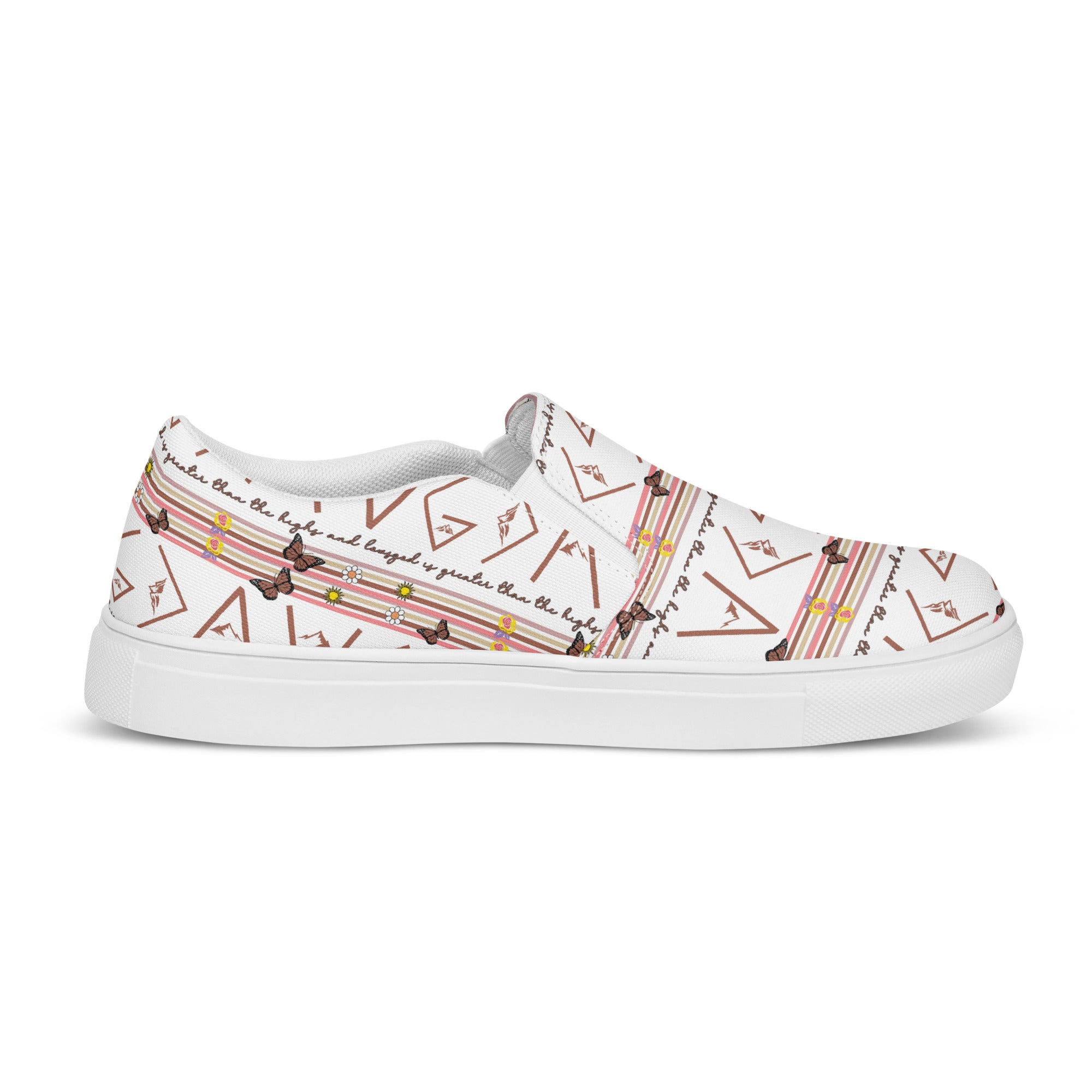 God is Greater Than Women’s Slip-On Canvas Shoes Size: 5 Jesus Passion Apparel