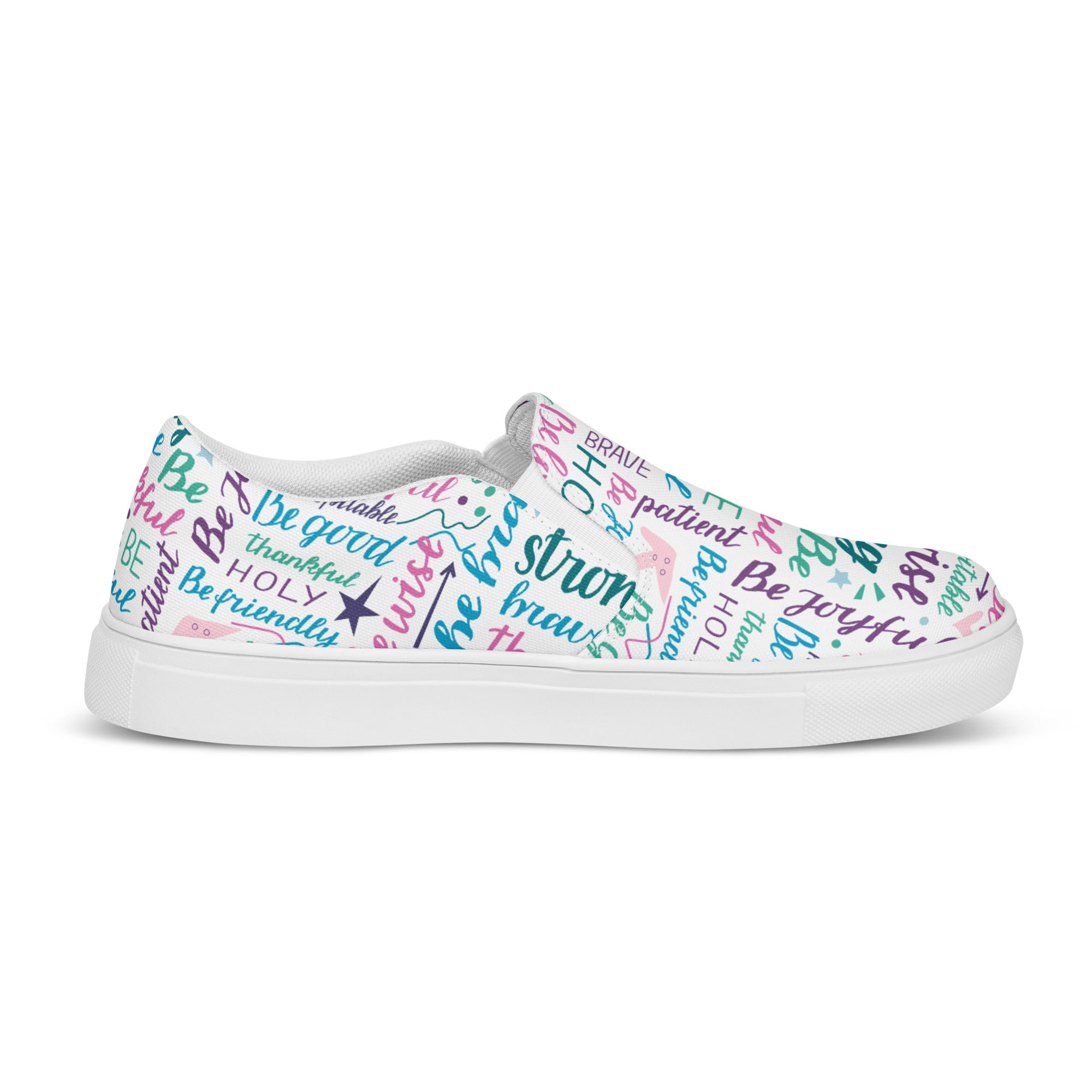 Wise Strong Brave Women’s Slip-On Canvas Shoes Size: 5 Jesus Passion Apparel