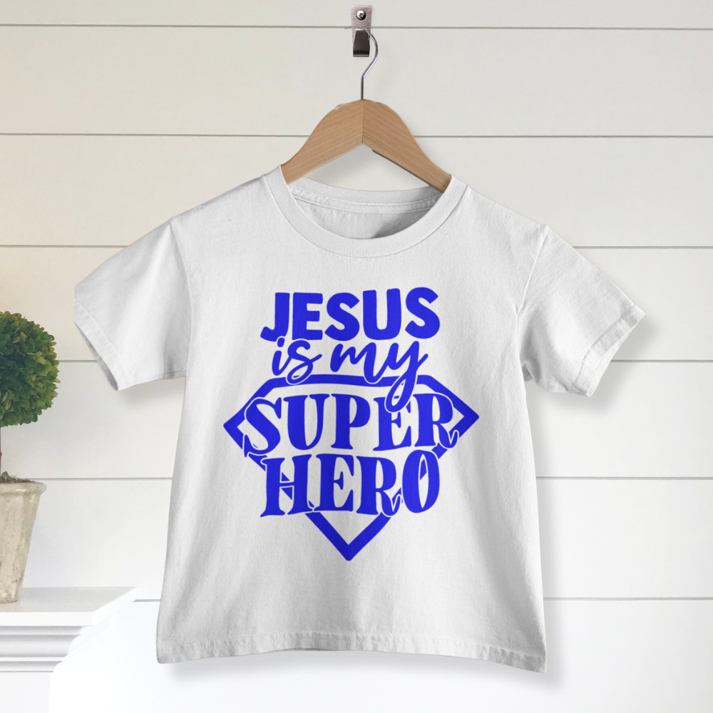 Jesus Superhero Youth Relaxed-Fit T-Shirt Colors: White Sizes: S Jesus Passion Apparel