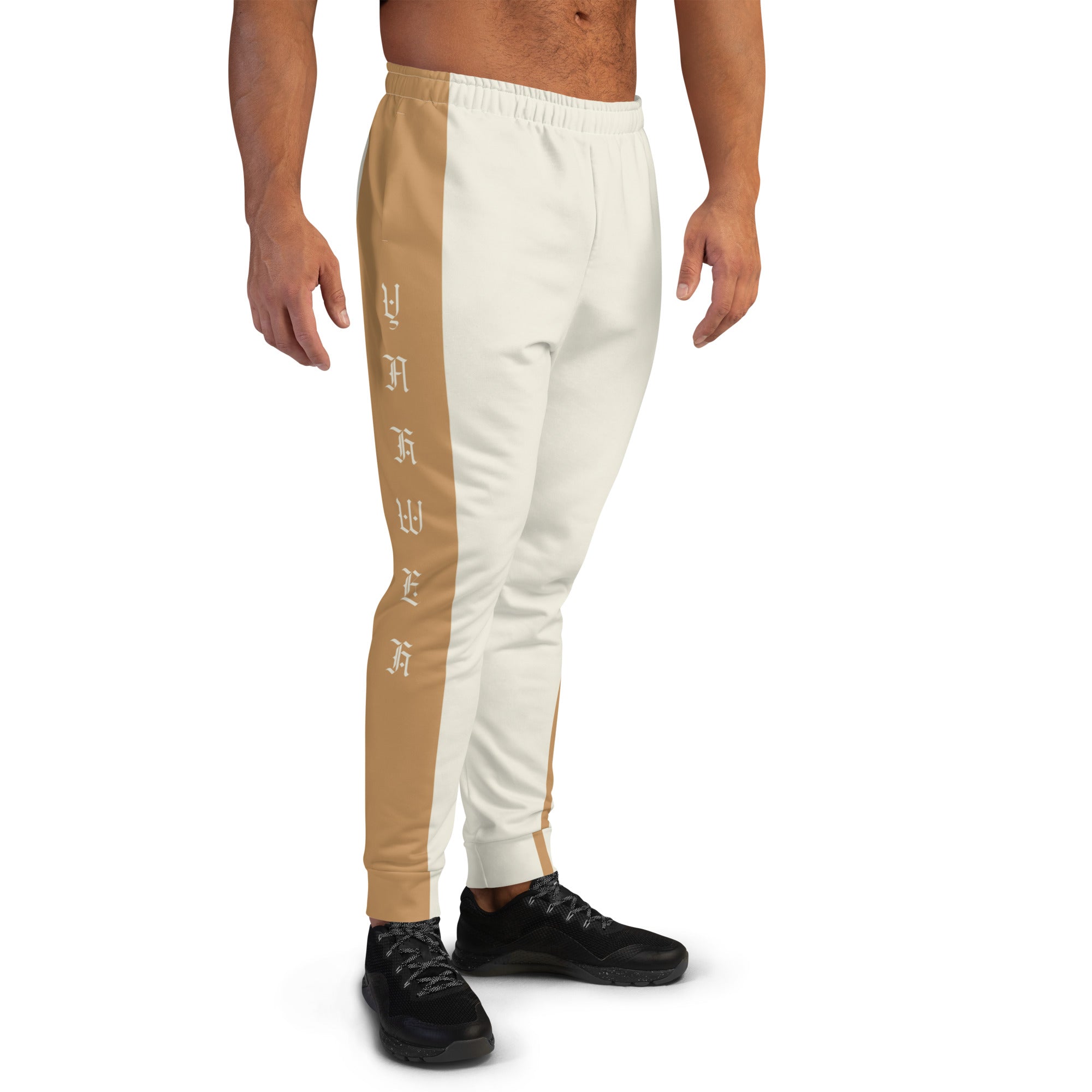 Yahweh Cream Men's Jogger Pants - Matching Sweatshirt Available - Jesus Passion Apparel