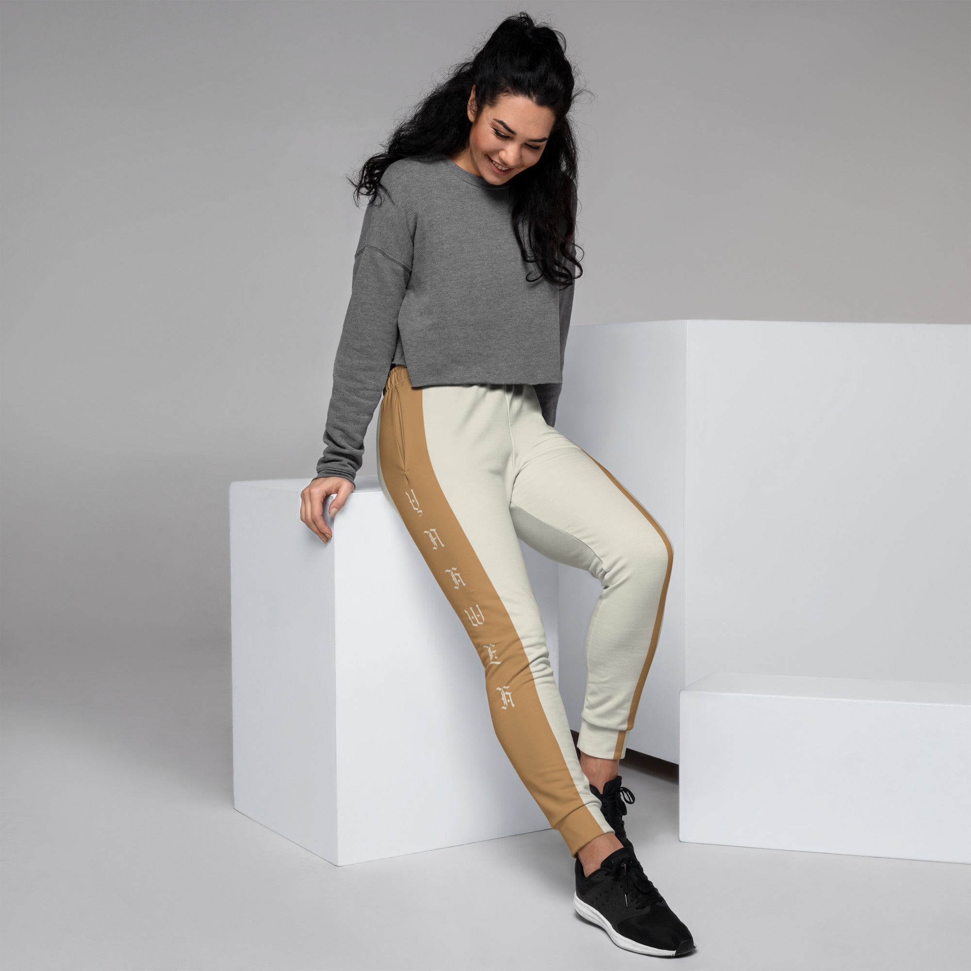 Yahweh Cream Women's Jogger Pants - Jesus Passion Apparel