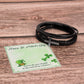 You're The Pot of Gold - Saint Patrick's Day Gift - Men's Cross and Black Braided Rope Bracelet - Jesus Passion Apparel