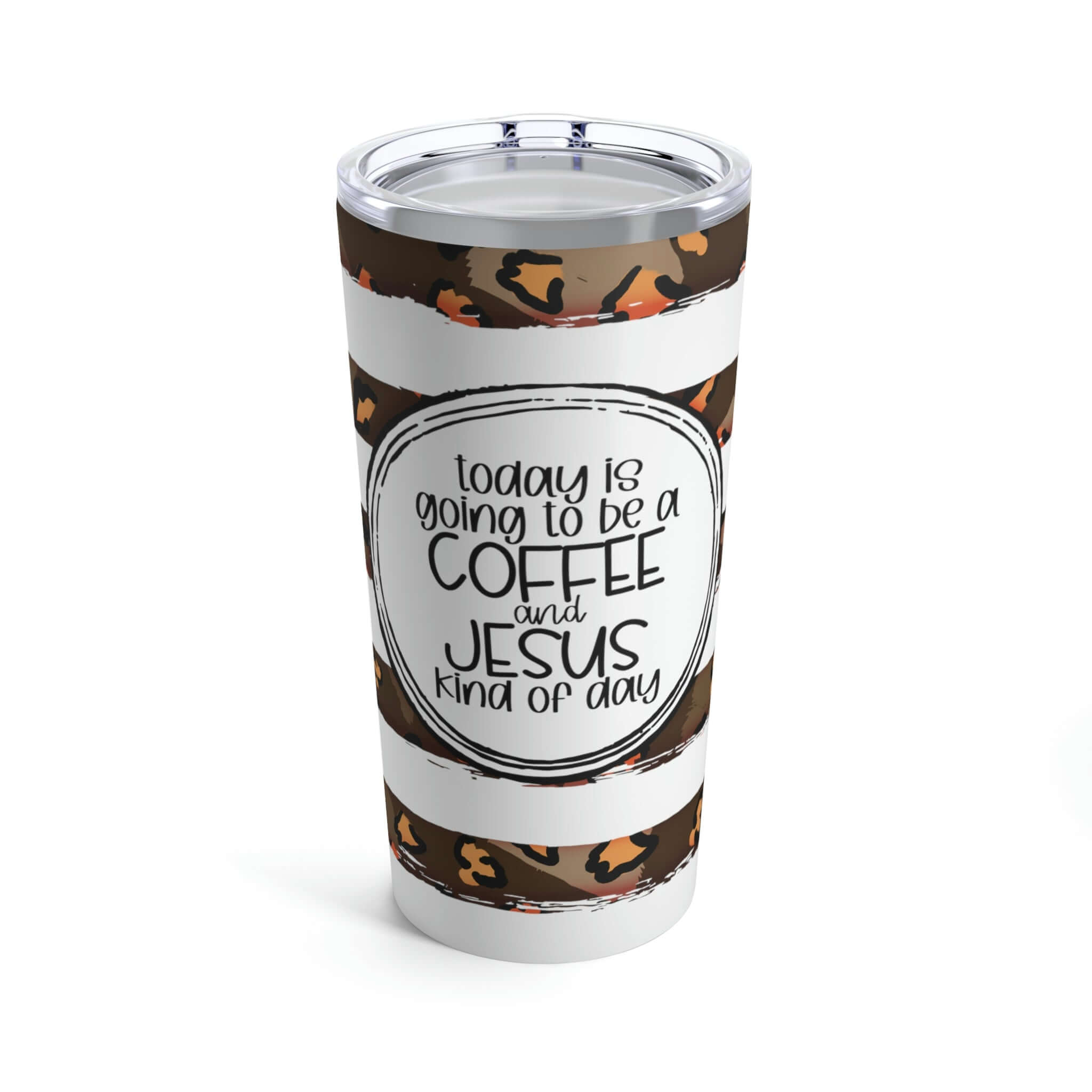 Coffee and Jesus Hot-Cold Tumbler 20 oz with Sip Lid Size: 20oz Jesus Passion Apparel