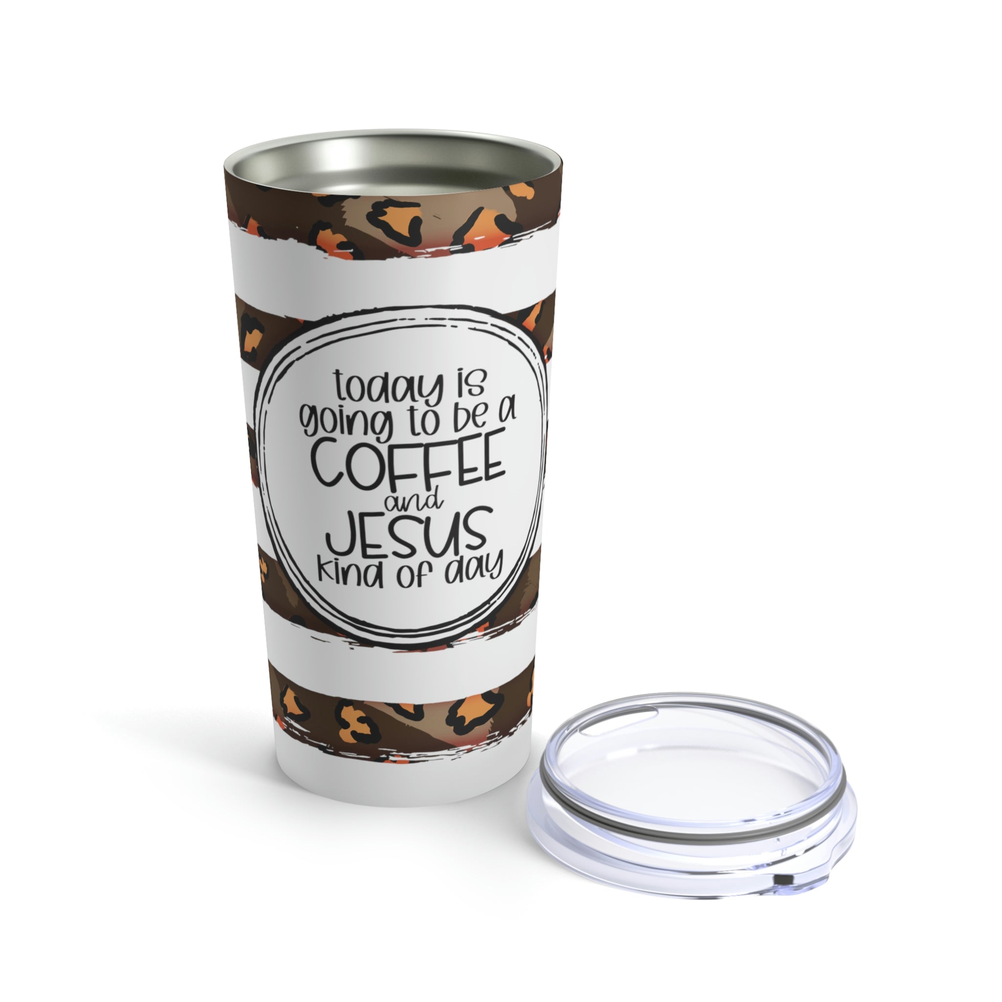 Coffee and Jesus Hot-Cold Tumbler 20 oz with Sip Lid Size: 20oz Jesus Passion Apparel