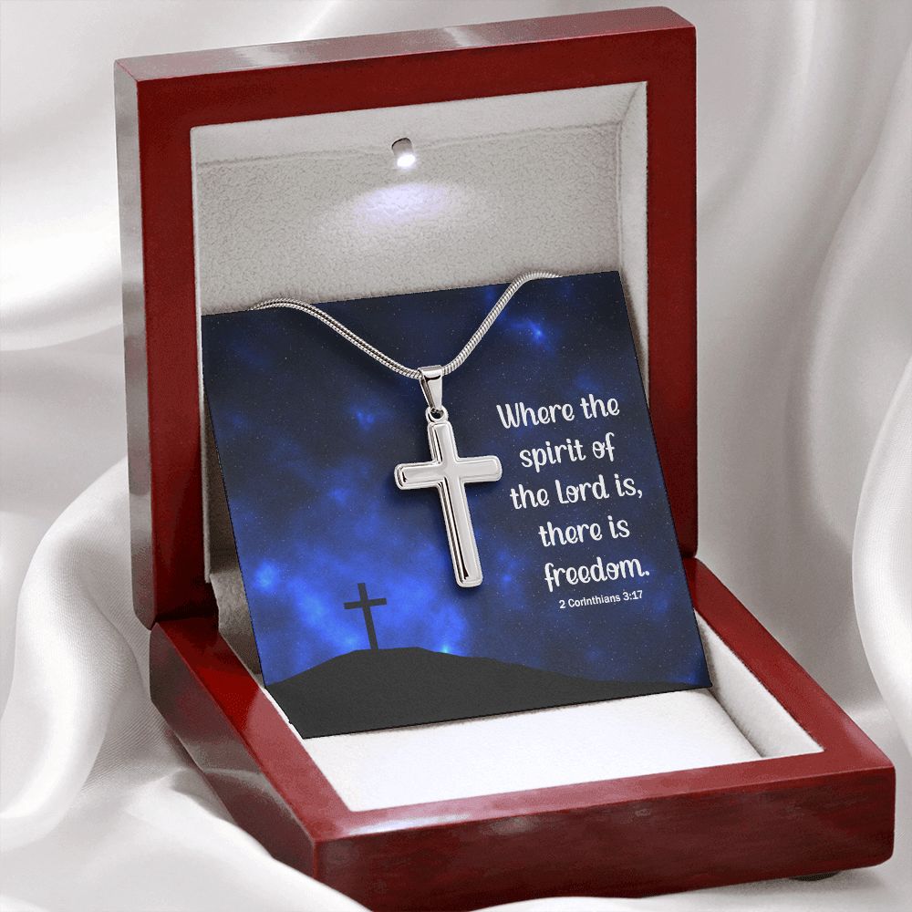 Spirit of the Lord Cross Necklace Jesus Passion Apparel