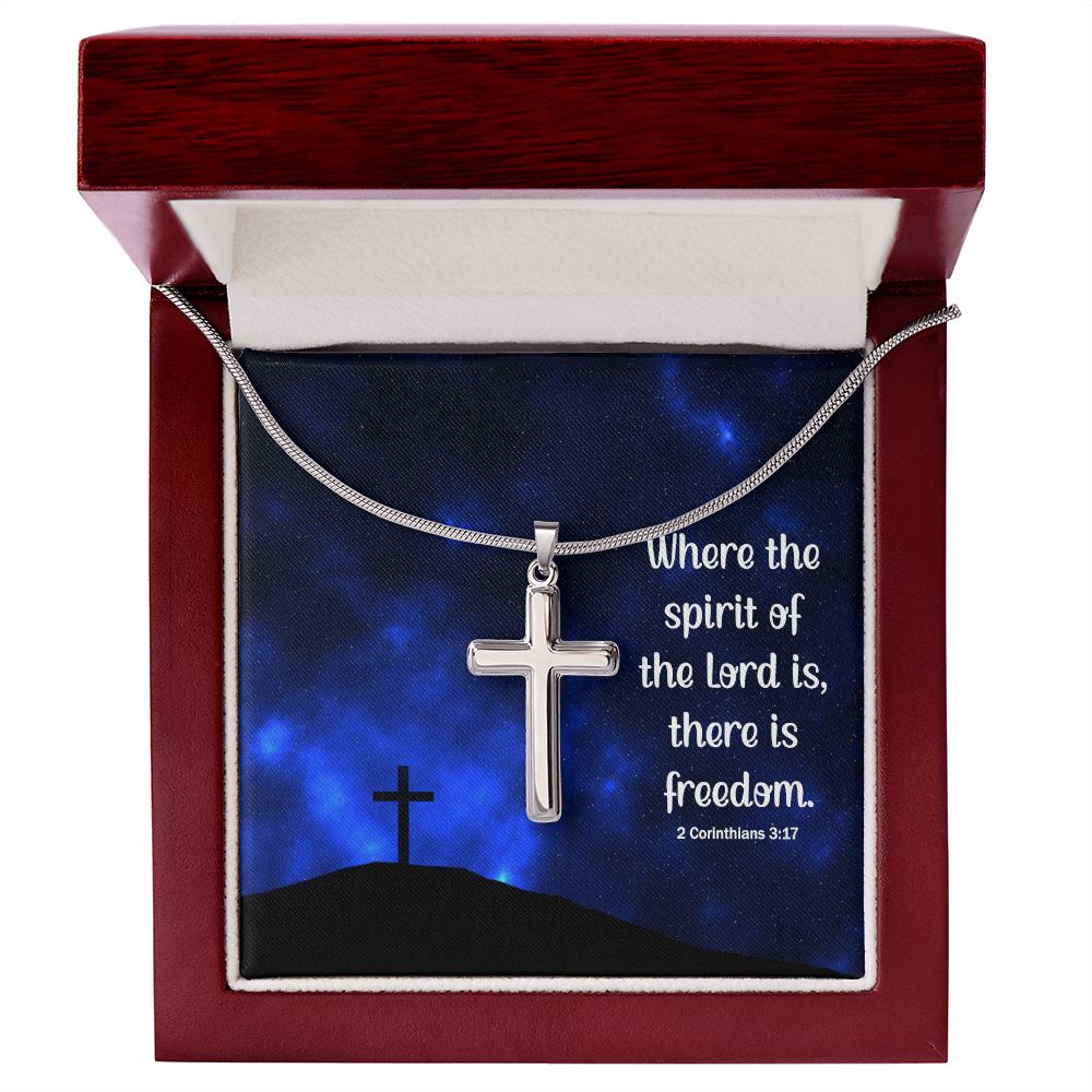 Spirit of the Lord Cross Necklace Jesus Passion Apparel