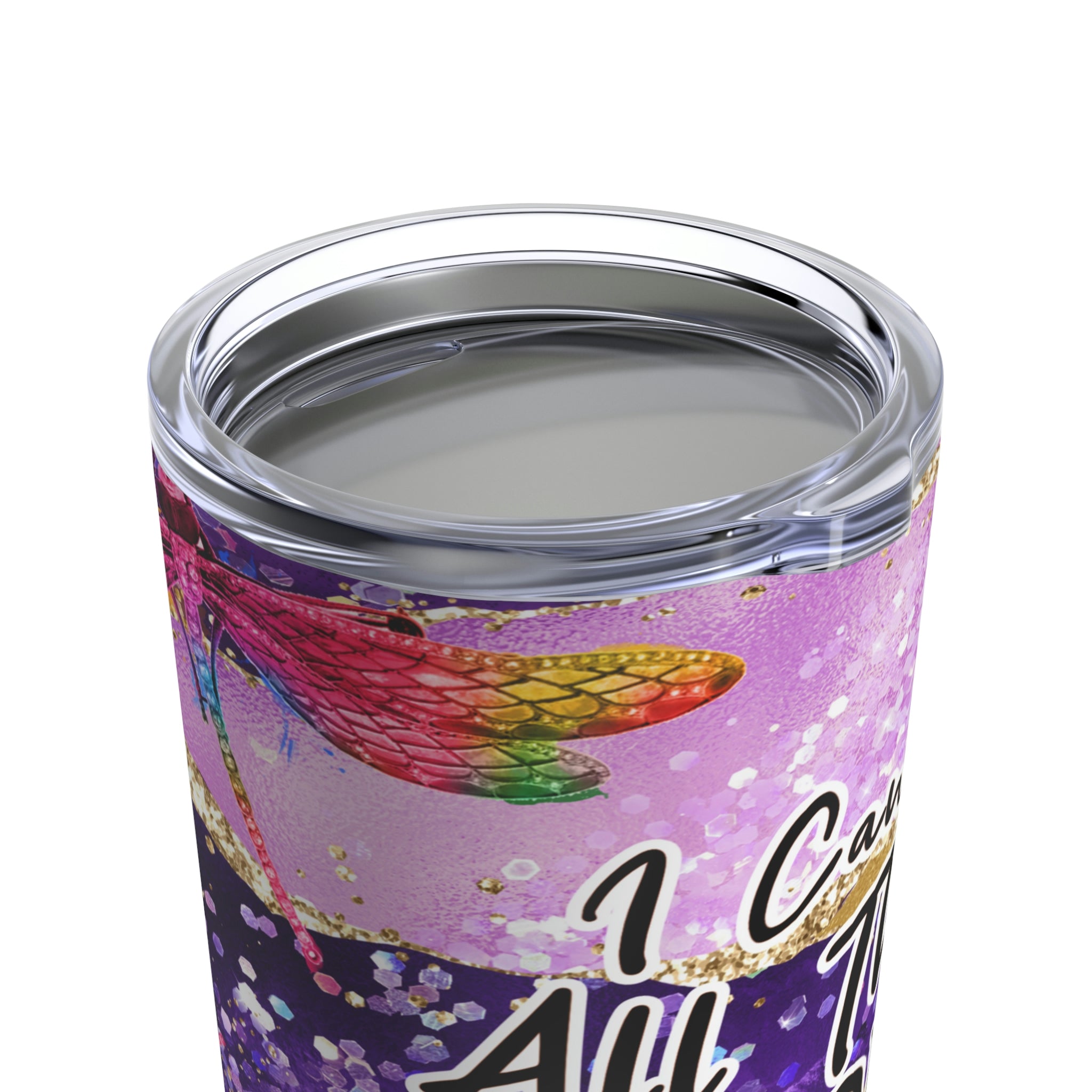 All Things Through Christ Dragonfly Hot-Cold Tumbler 20 oz with Sip Lid Size: 20oz Jesus Passion Apparel
