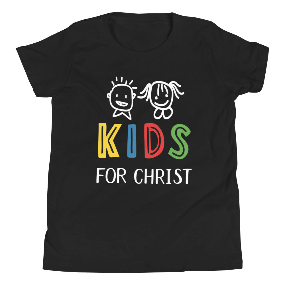 Kids for Christ Youth Relaxed-Fit T-Shirt Color: Black Size: S Jesus Passion Apparel